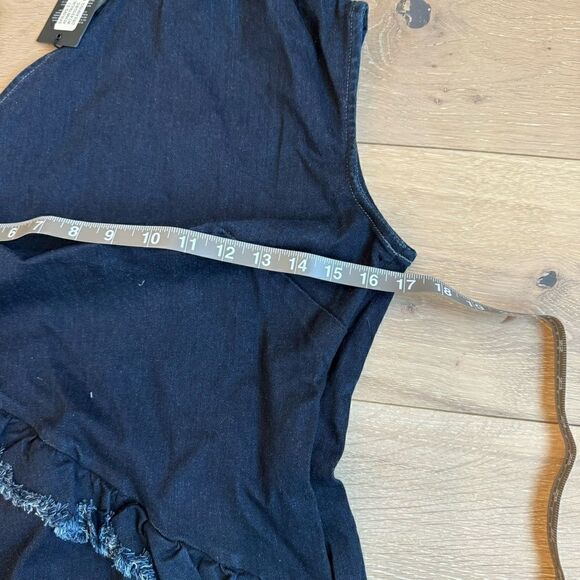 Joe’s Asymmetrical raw edge ruffle top - Picture 4 of 6